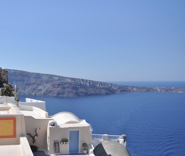 Landscape Greek island in the Mediterranean sea