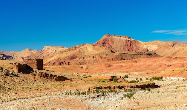 Landscape of the High Atlas Mountains between Ait Ben Ali and Bou Tharar - Morocco, North Africa