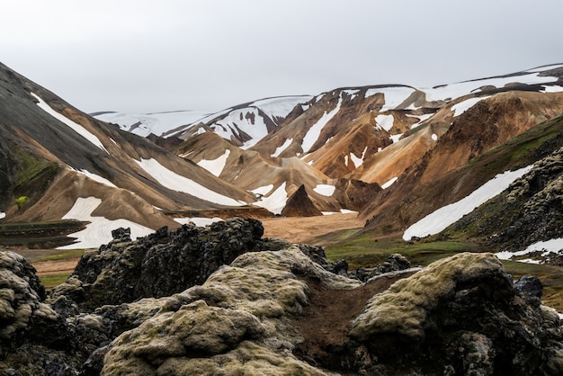 Landmannalaugar 아이슬란드 고원의 풍경