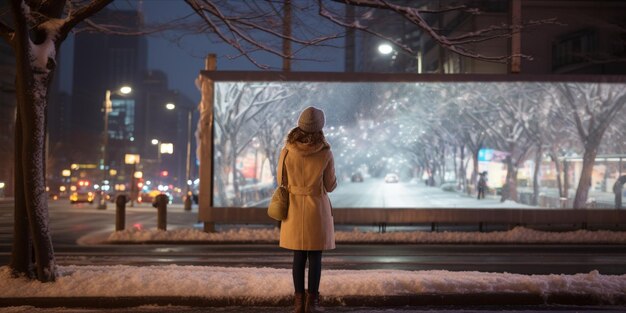 Photo landscape landscape photo in december the location is sapporo where the winter illuminations