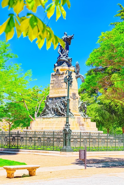 Landscape of the Monument to the Heroes of May 2 on Square The Queen Victoria