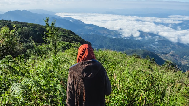 Paesaggio della montagna al parco nazionale di doi inthanon, tailandia