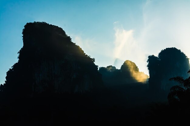 Landscape of mountain in krabi province Thailand