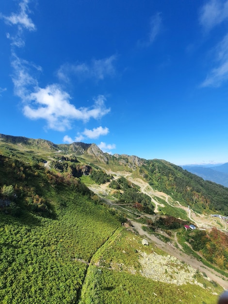 산봉우리의 풍경