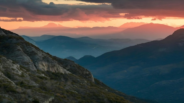 Landscape of mountains in turkey