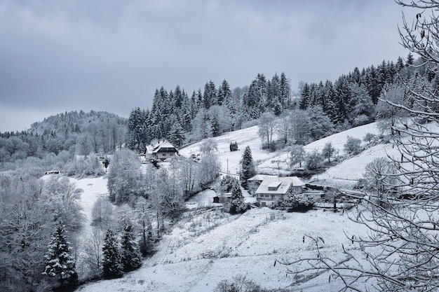 Foto paesaggio in montagna