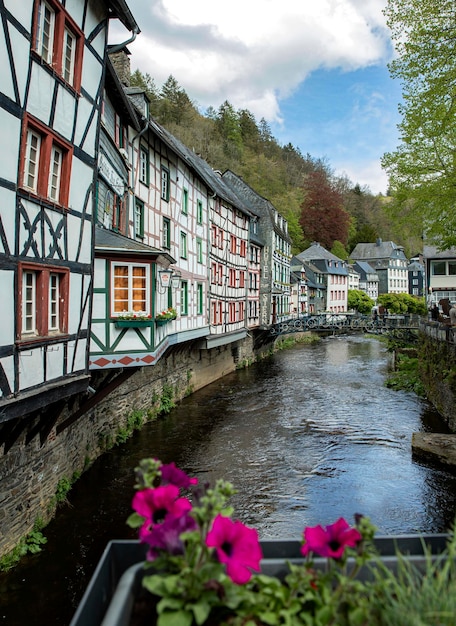 landscape nature architecture old town houses river Germany