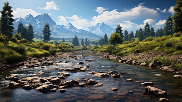 Premium AI Image | Landscape nature wallpaper HD 8k background