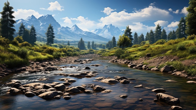 Cloudy landscape time-lapse shot of mossy stones and rocks 8K wallpaper  download