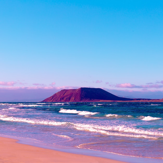 風景。海洋。カナリア諸島