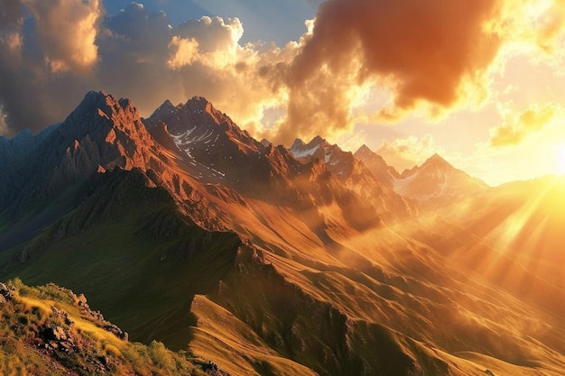 写真 美しい山の風景