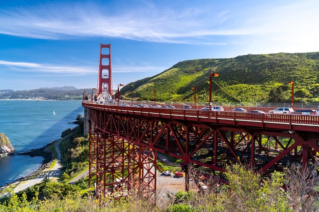 写真 アメリカ合衆国、サンフランシスコのゴールデンゲートブリッジの風景