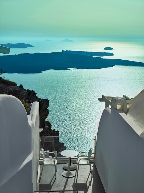 写真 サントリーニ島、フィラ、キクラデス諸島、ギリシャの風景