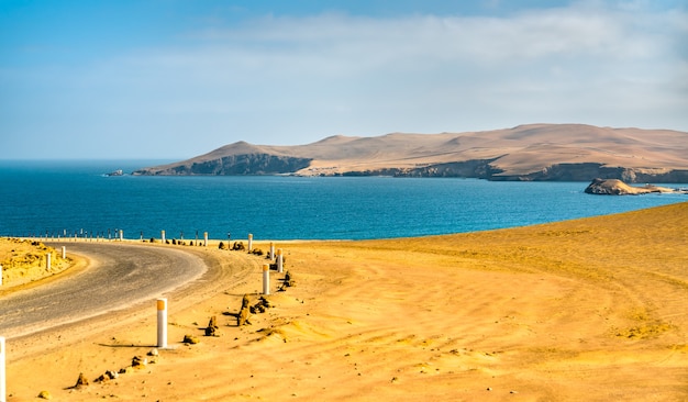 Landscape of Paracas National Reserve in Peru