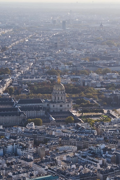 landscape of paris from the eiffel tower parisfrance