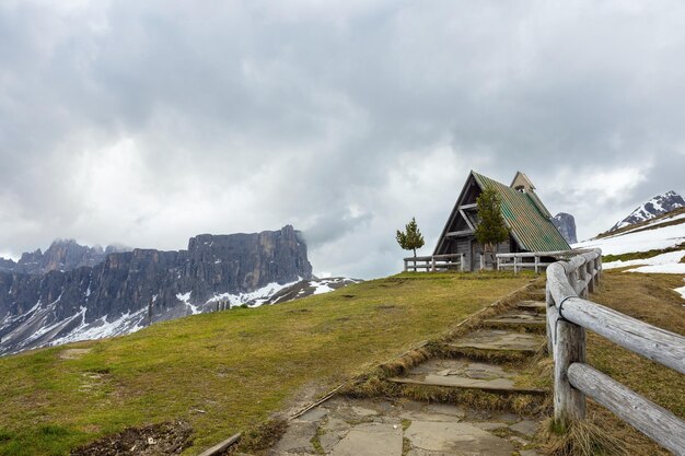 landscape at Passo di Giau in the Dolomites