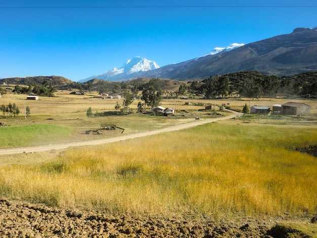 Landscape in the Peruvian Andes mountains