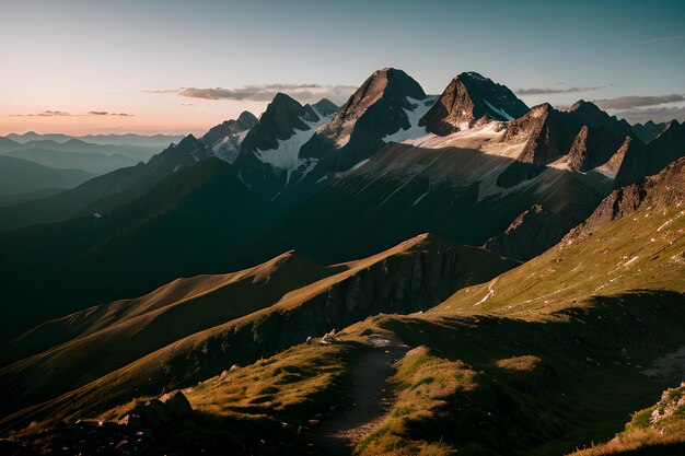 Фото Ландшафтная фотография горы