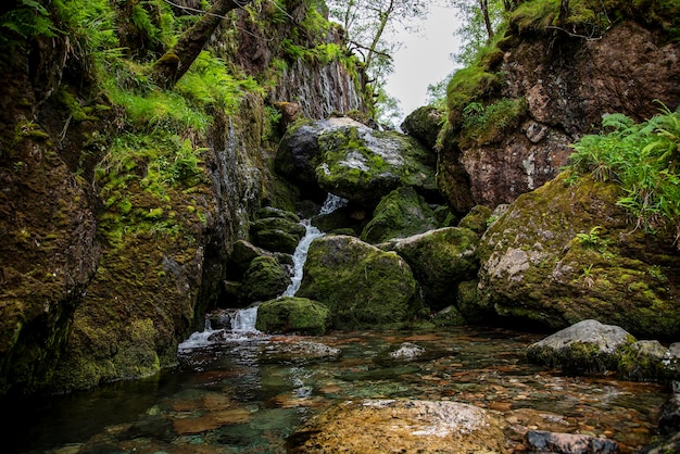 Пейзажная съемка горной реки