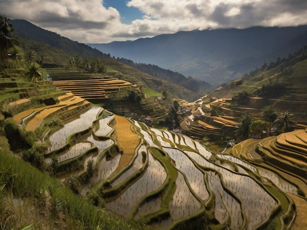 landscape photography of rice terraces during daytime