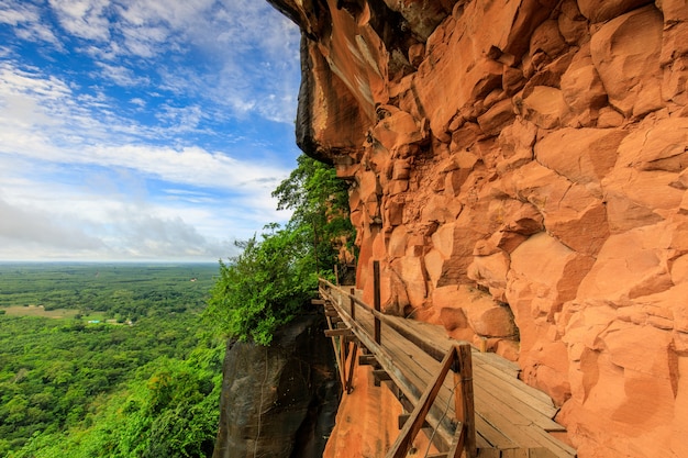 Landscape of Phu- Toek, the mountain of faith in  Buengkan province, Thailand.