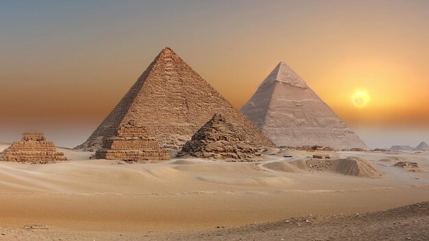 Пейзаж пирамиды Гизы в Египте