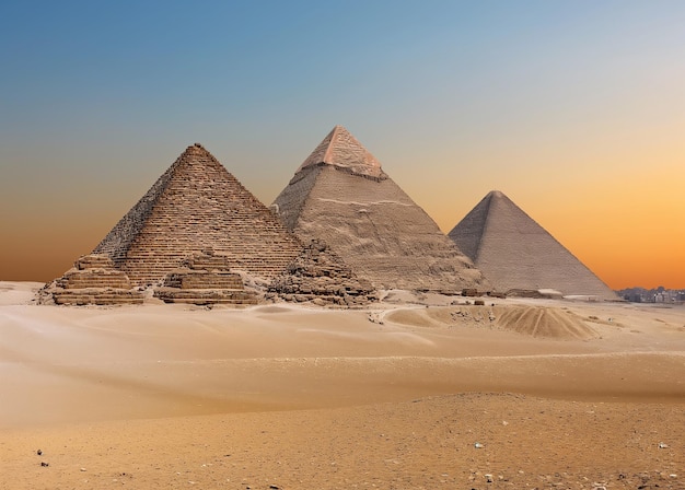 A landscape Pyramids of Giza Egypt