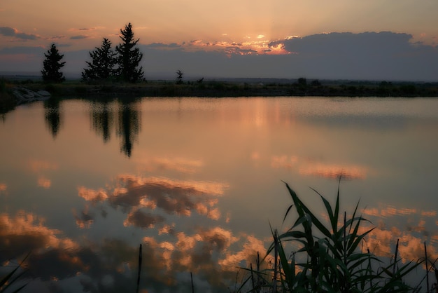 landscape and reflections