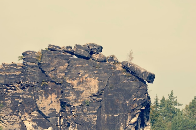 Landscape rock against the sky