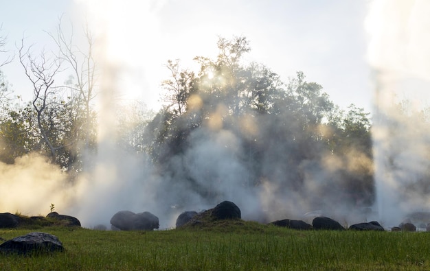 Landscape San Kamphaeng Hotspring Chiang Mai Thailand