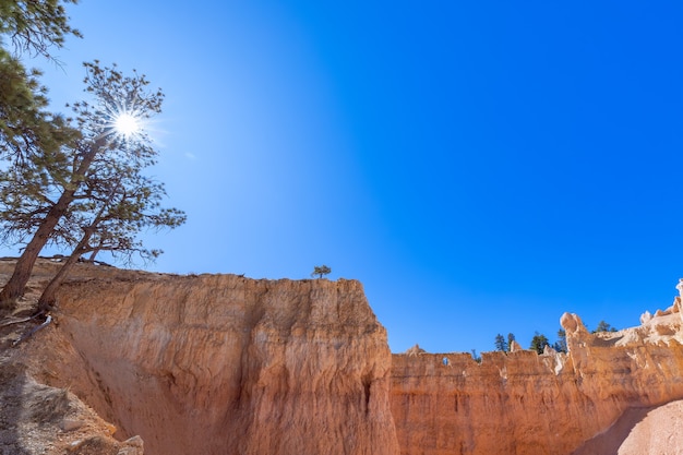 Paesaggio del pittoresco parco nazionale di bryce canyon. utah, usa