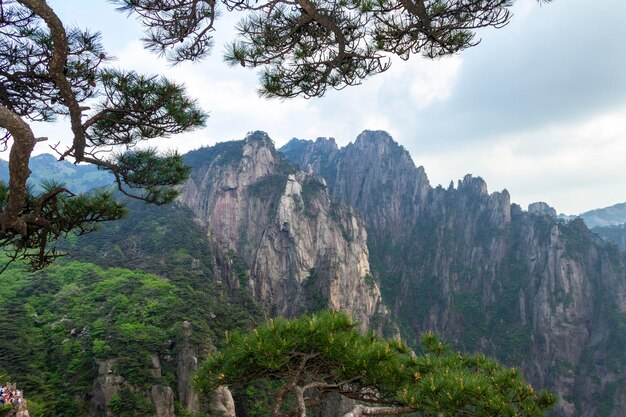 Landscape scenic spot of Huangshan Yellow Mountains A mountain range in southern Anhui province in eastern China It is a UNESCO World Heritage Site