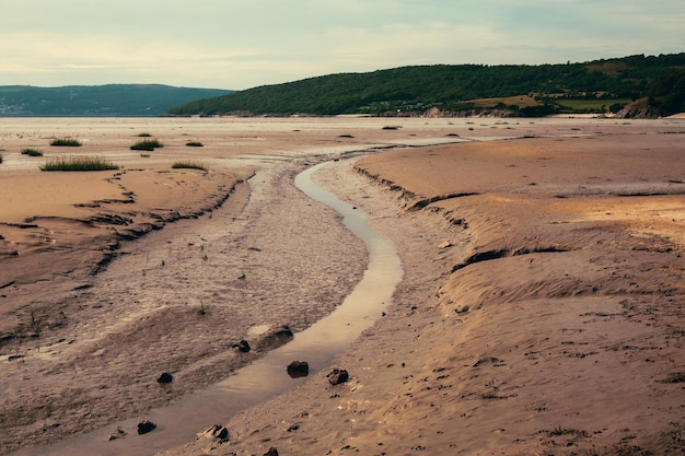 Landscape of the sea at low tide