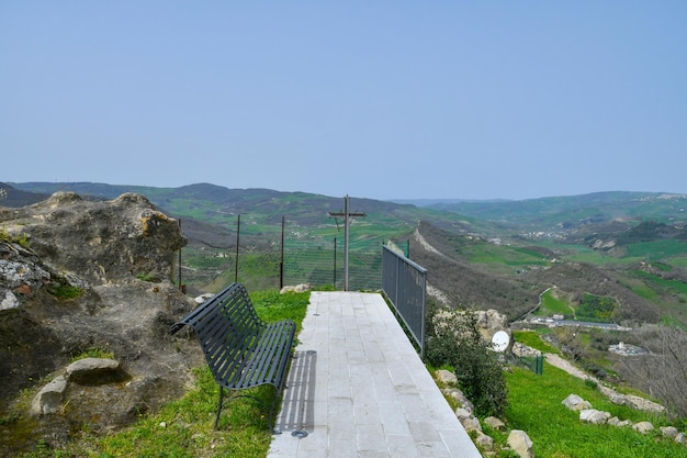 The landscape seen from Gambatesa an Italian village in Molise