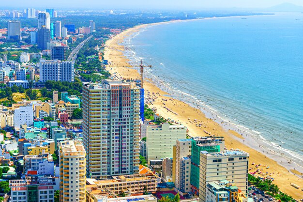 Landscape of Skyline with seashore