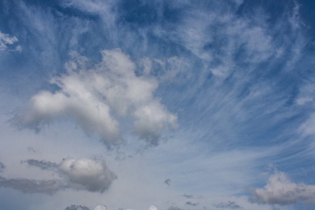 Paesaggio di alto cielo blu estivo