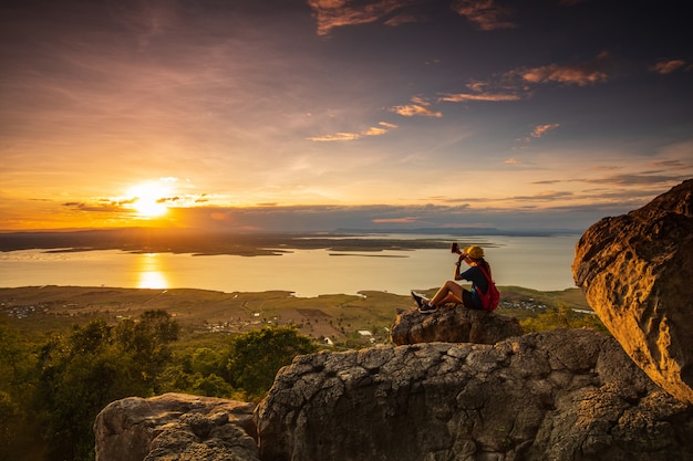 Landscape during sunset