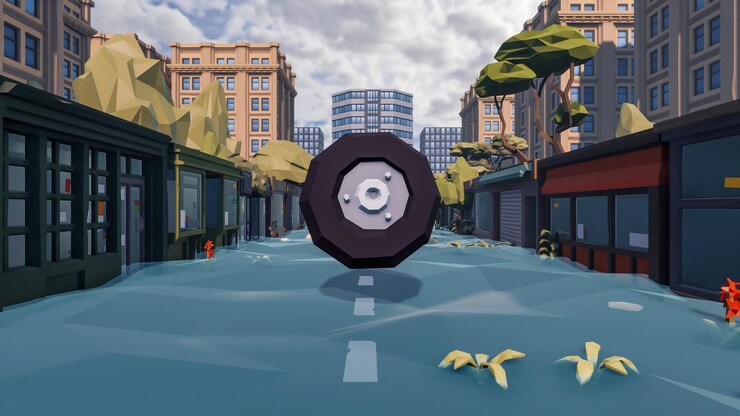 Photo landscape symbolize with renewable and initiatives and ways 3d render