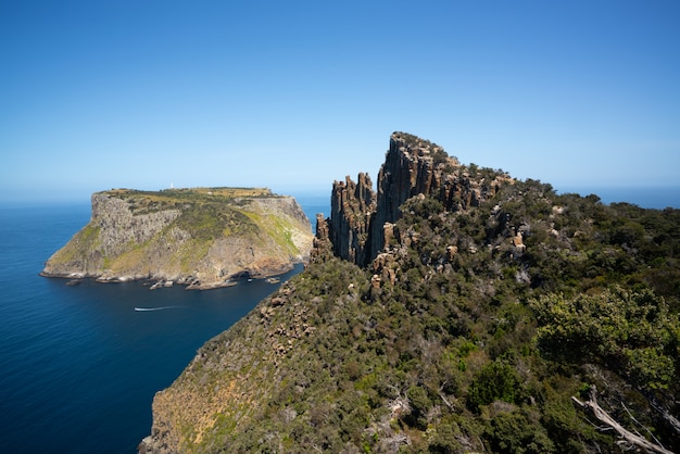 Landscape of Tasman peninsula in Tasmania, Australia