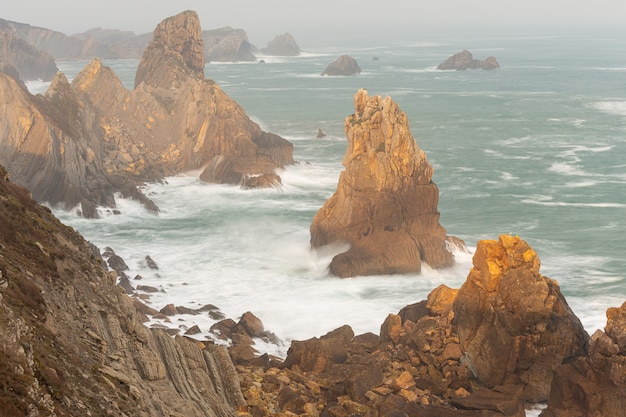 Landscape in the Urros de Liencres. Cantabria. Spain.