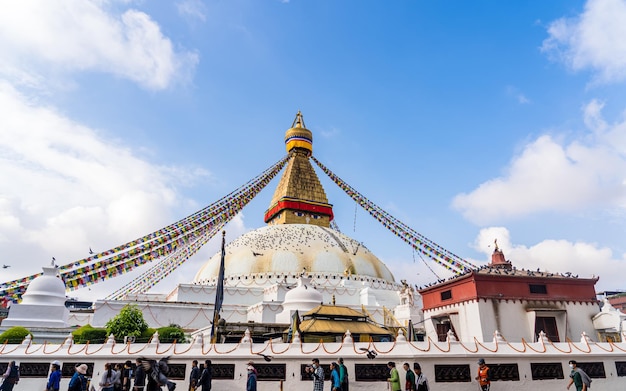 Photo landscape view of baudhanath stupa at kathmandu nepal