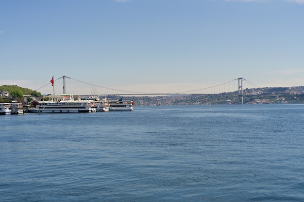 Landscape view of the city on a sunny day