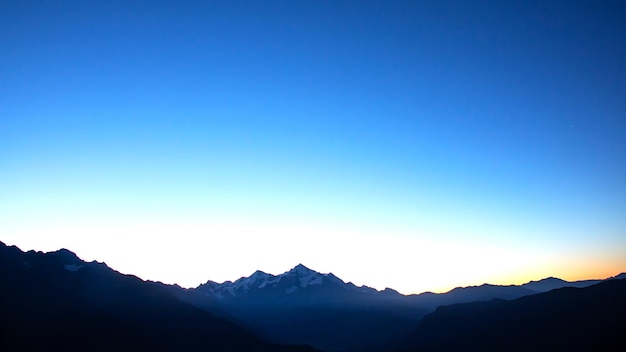 Landscape view in mountainous terrain in Georgia