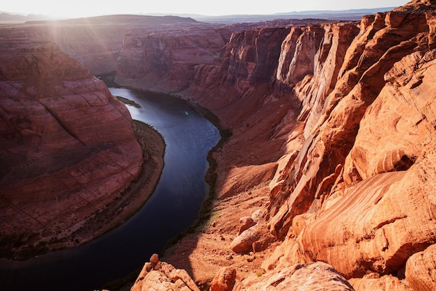 Landscape view point Horseshoe Bend Canyon national park Canyon background