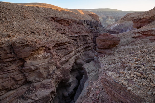 Landscape view of the Red Canyon in Eilat Israel