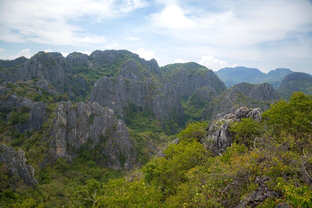 Landscape viewpoint at Khao Daeng Sam Roi Yod national parkPrachuapkhirikhan province Thailand