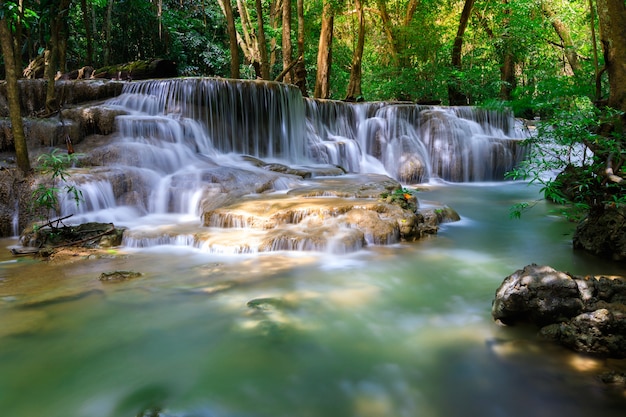 Landscape waterfall in the forest 