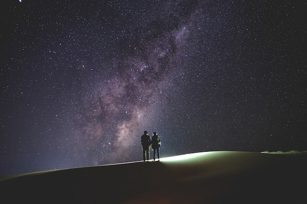 Photo landscape with milky way