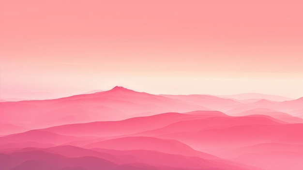 Landscape with mountains Digital illustration