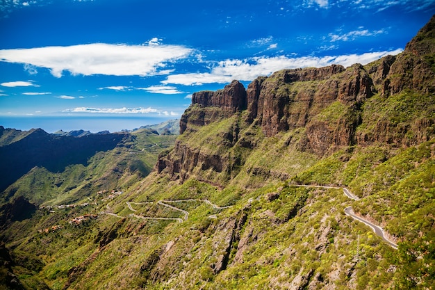 Landscape with the mountains near Masca village, Tenerife, Canary Islands, Spain